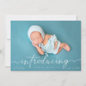 Het introduceren van Baby met wit manuscript Kaart (Voorkant)
