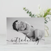 Het introduceren van de Aangepaste Foto van het Ma Aankondiging (Staand voorkant)