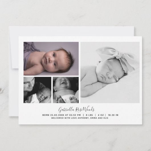 Het introduceren van de Aangepaste Foto van het Ma Aankondiging (Achterkant)