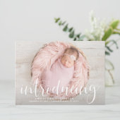 Het introduceren van Handgeschreven Manuscript bek Aankondiging (Staand voorkant)