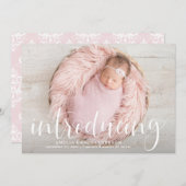 Het introduceren van Handgeschreven Manuscript bek Aankondiging (Voorkant / Achterkant)