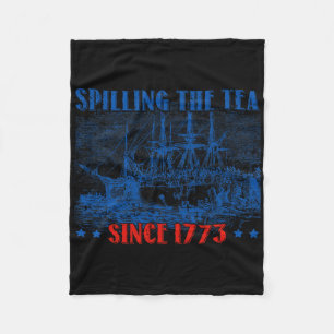 Het invriezen van de thee sinds 1773 vierde juli fleece deken