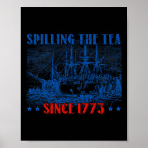 Het invriezen van de thee sinds 1773 vierde juli poster