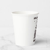 Het invullen van de thee sinds 1773, patriottisch, papieren bekers (Rechts)