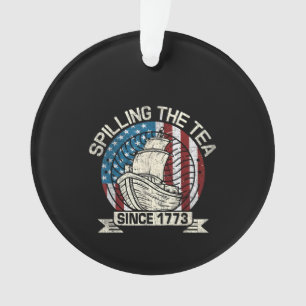 het invullen van de thee sinds 1773 patriottische ornament