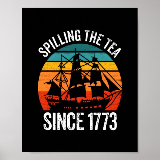 Het invullen van de thee sinds 1773 poster (Voorkant)