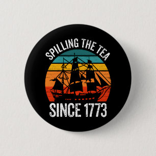Het invullen van de thee sinds 1773 ronde button 5,7 cm