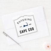 Het inzenden van Maap Cod Massachusetts Sign Wedde Vierkante Sticker (Envelop)