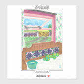 Het Irish Kitchen Window Uitzicht Sticker (Vel)