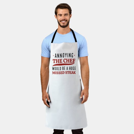 Het irriteren van de Chef zou een enorme gemiste S Schort (Gedragen)
