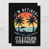 Het is 05:00 Overal waar ik gepensioneerd ben zome Kaart (Voorkant / Achterkant)