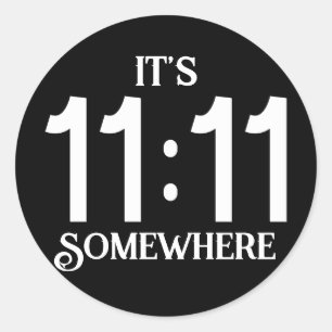 Het is 11:11 ergens numerologie manifesterend geta ronde sticker