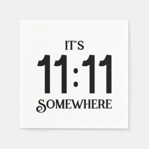 Het is 11:11 ergens numerologie manifesterend geta servet
