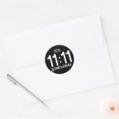 Het is 11:11 Ergens Numerologie Manifesterend Numm Ronde Sticker (Envelop)