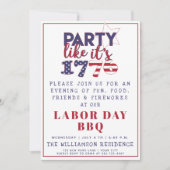 Het is 1776 American Flag Labor Day BBQ Kaart (Voorkant)