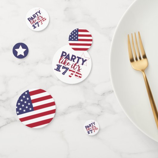 Het is 1776 - Amerikaanse vlag - 4 juli Confetti (Groep)