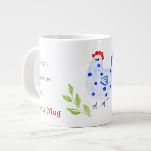 Het is 17.00 uur ergens, 8.00 uur hier. Koffie nod Grote Koffiekop (Links)