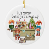 Het is 2020 Laten we Eldon't krijgen Funny Covid B Keramisch Ornament (Achterkant)