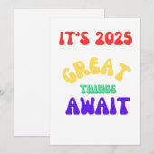 HET IS 2025 GROTE DINGEN STAAN TE KOMEN  Positief  Feestdagenkaart (Voorkant / Achterkant)