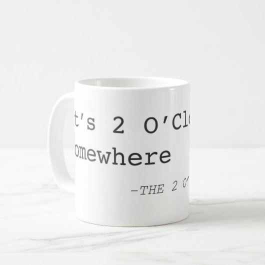 Het is 2 uur per dag Mok (Voorkant links)