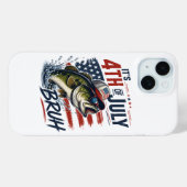 Het is 4 juli Bass Brute Vissen Case-Mate iPhone Case (Achterkant (horizontaal))