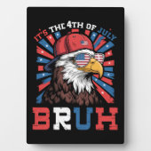 Het is 4 juli bro Bald Adelaar Patriottisch Fotoplaat (voorkant)