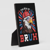 Het is 4 juli bro Bald Adelaar Patriottisch Fotoplaat (Zijkant)
