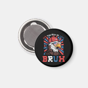 Het is 4 juli bro Bald Adelaar Patriottisch Magneet