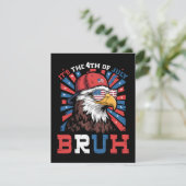Het is 4 juli bro Bald Adelaar Patriottisch Save The Date (Staand voorkant)