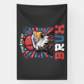 Het is 4 juli bro Bald Adelaar Patriottisch Spandoek (Verticaal)