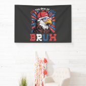 Het is 4 juli bro Bald Adelaar Patriottisch Spandoek (Insitu)