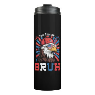 Het is 4 juli bro Bald Adelaar Patriottisch Thermosbeker