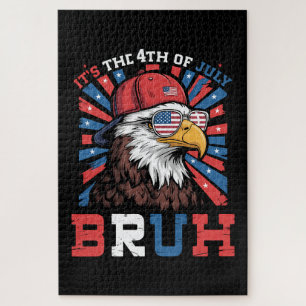 Het is 4 juli bro Bald Eagle Patriottisch Legpuzzel