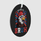 Het is 4 juli bro Bald Eagle Patriottisch Ornament (voorkant)