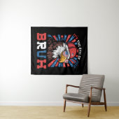 Het is 4 juli bro Bald Eagle Patriottisch Wandkleed (In Situ (horizontaal))