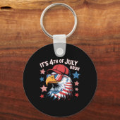 Het is 4 juli Bruh Amerikaanse Zeearend Jongens Sleutelhanger (Voorkant)