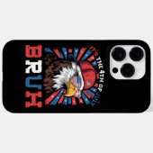 Het is 4 juli Bruh Amerikaanse Zeearend Patriottis Case-Mate iPhone Case (Achterkant (horizontaal))