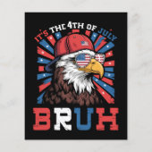 Het is 4 juli Bruh Amerikaanse Zeearend Patriottis Flyer (Achterkant)