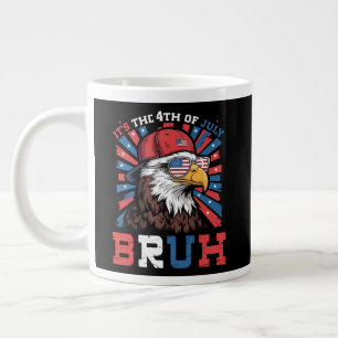 Het is 4 juli Bruh Amerikaanse Zeearend Patriottis Grote Koffiekop