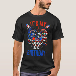 Het is 4 juli en mijn 22e verjaardag gamer ons t-shirt