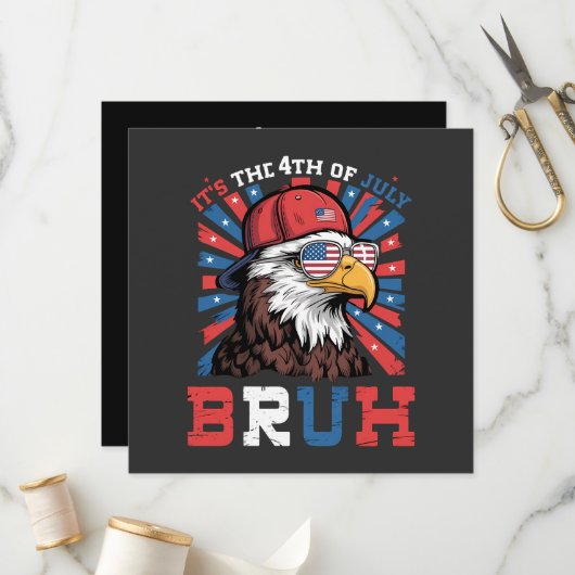Het is 4 juli gast Amerikaanse zeearend patriottis Programmakaart (Voorkant / Achterkant in situ)