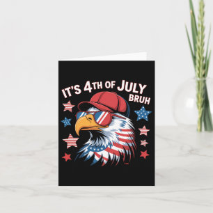 Het is 4 juli gast Bald Eagle Kinderen Jongens  Kaart