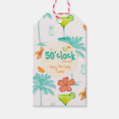 Het is 50 uur ergens feest thema cadeaulabel (Voorkant)