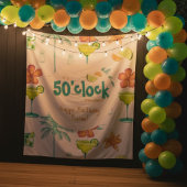 Het is 50 uur ergens feest thema wandkleed