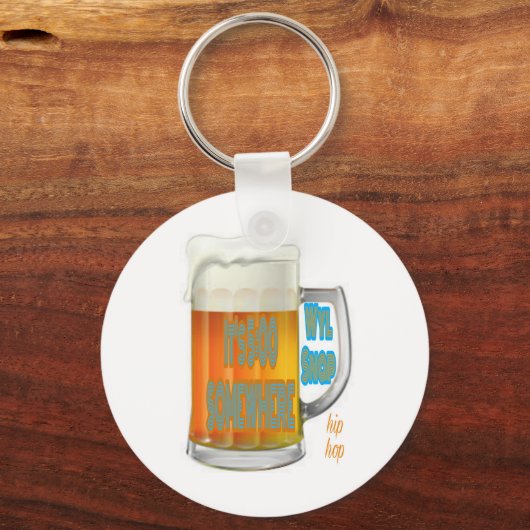 Het is 5:00 ergens. sleutelhanger (Voorkant)