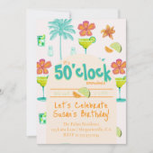 Het is 5 uur ergens feest thema kaart (Voorkant)