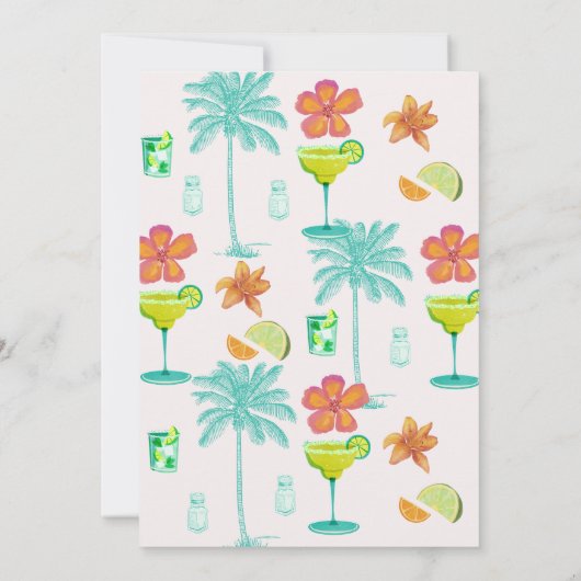 Het is 5 uur ergens feest thema kaart (Achterkant)