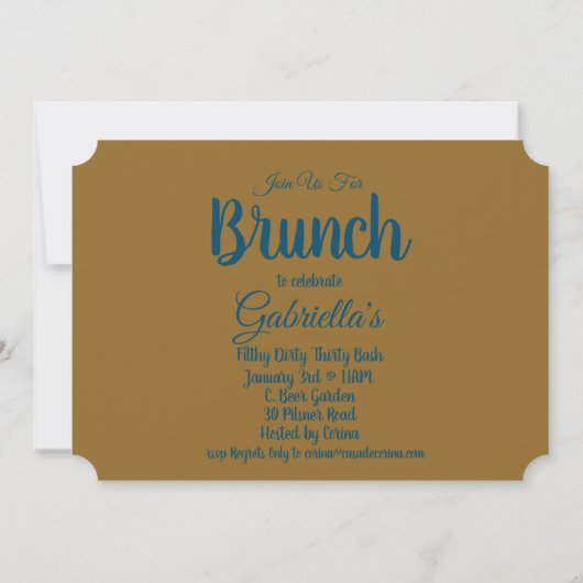 het is 5 uur ergens in Brunch Invitation Kaart (Achterkant)