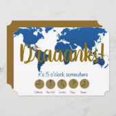 het is 5 uur ergens in Brunch Invitation Kaart (Voorkant / Achterkant)