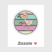 Het is 5 uur ergens roze flamingo sticker (Vel)